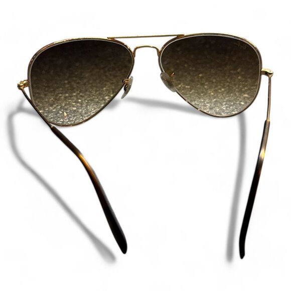 Ray-Ban Aviator Sunglasses - Polished Arista Gold with B-15 Brown Lenses - Picture 1 of 3